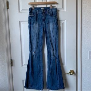 Flare Jeans with Cuff Detail